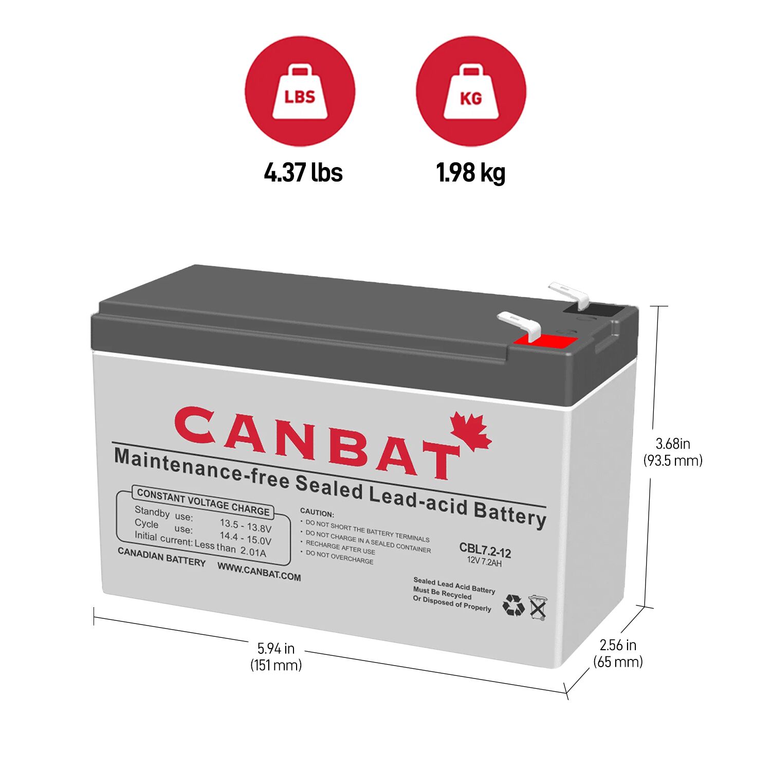 12V 7.2Ah SLA Battery 2 12V 7.2AH AGM BATTERY DIMENSIONS