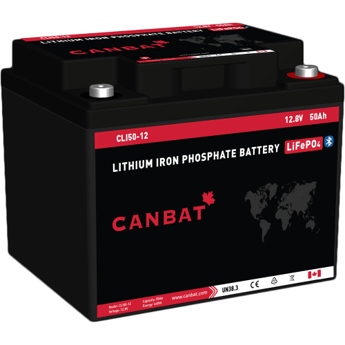 12V 50Ah Lithium Battery (LiFePO4) Canadian made lithium batteries