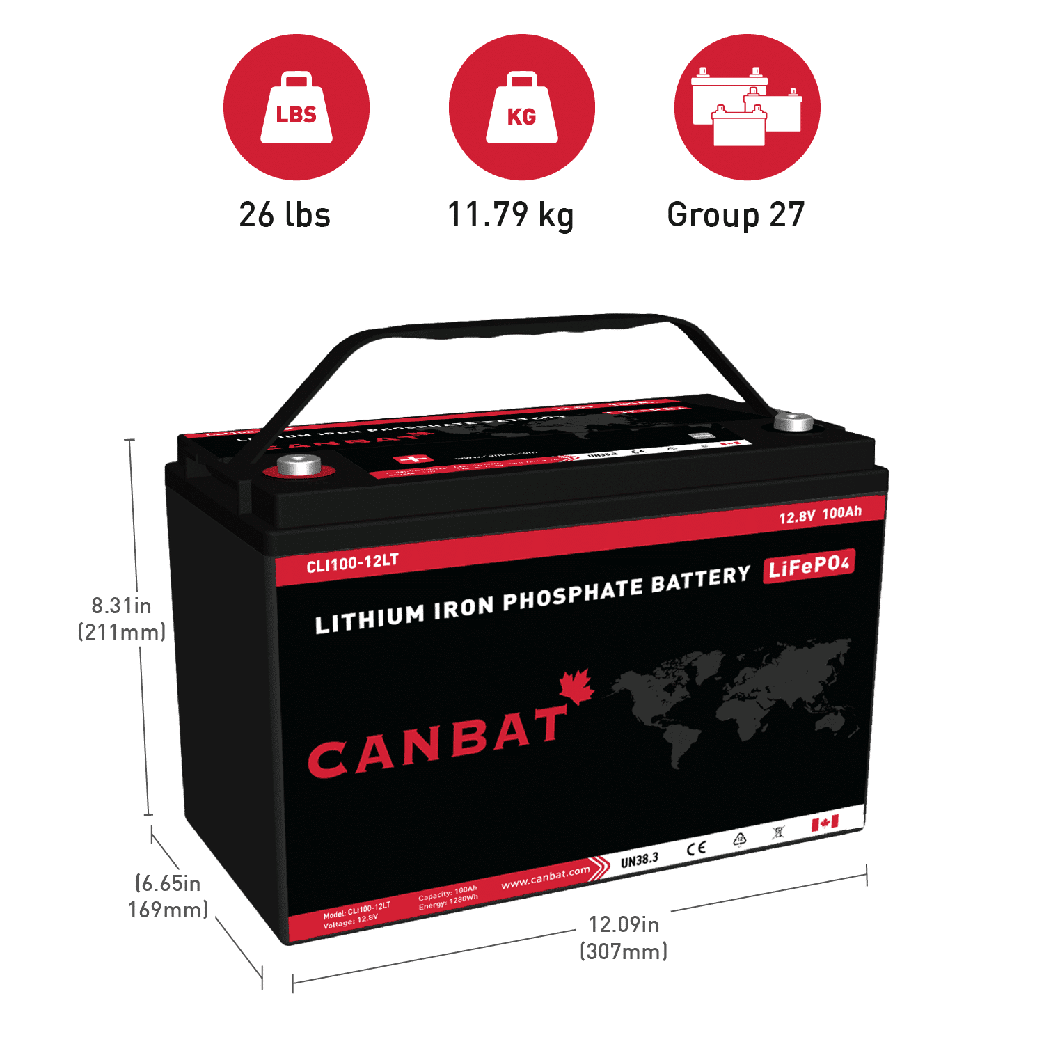 Heated 12V 100Ah Lithium Battery 2 Heated 12V 100Ah Lithium Battery - Image 2