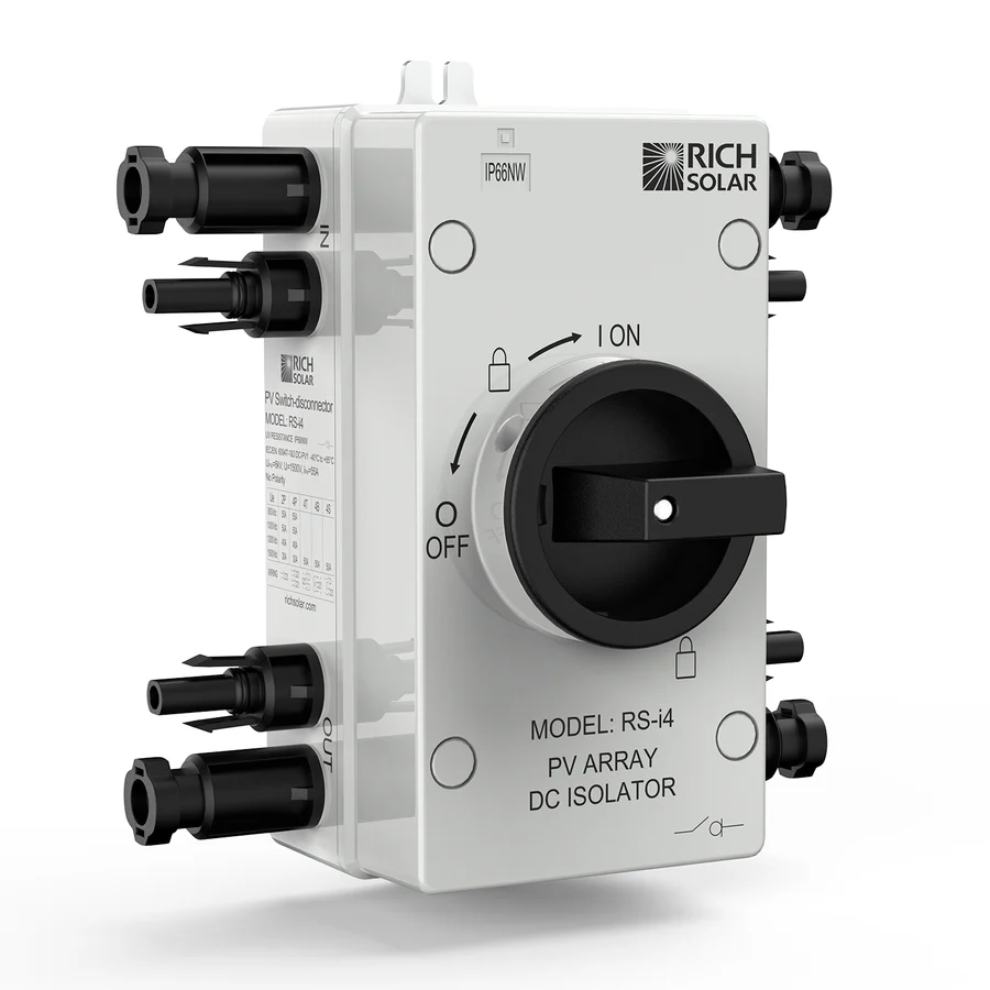 Solar PV DC Quick Disconnect Switch 1500V 55 Amps 1 Solar PV DC Quick Disconnect Switch 1500V 55 Amps