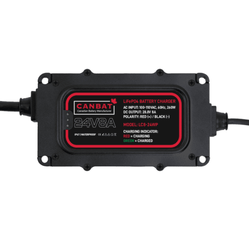 24A 8A Waterproof battery charger IP67 lithium