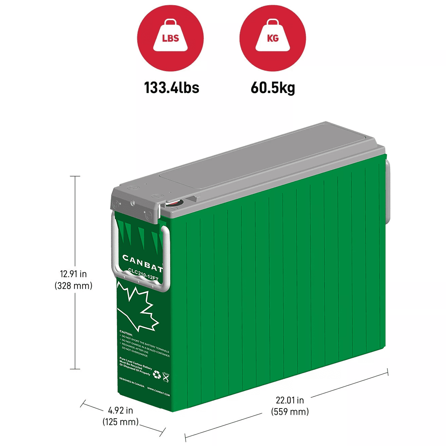 12V 210Ah Lead Carbon Front Terminal Battery 2 12V 210Ah Lead Carbon Front Terminal Battery - Image 2