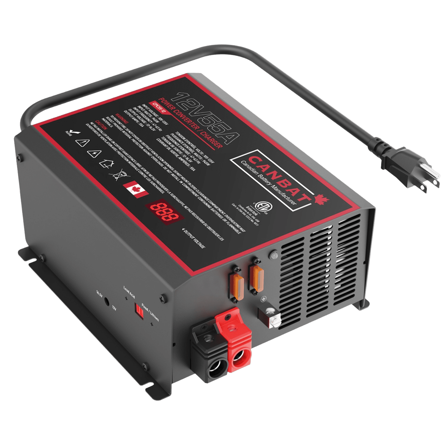 12V 55A Power Converter Charger 1 CPC55-12 is a 12V 55A Power Converter Charger for RV and other applications