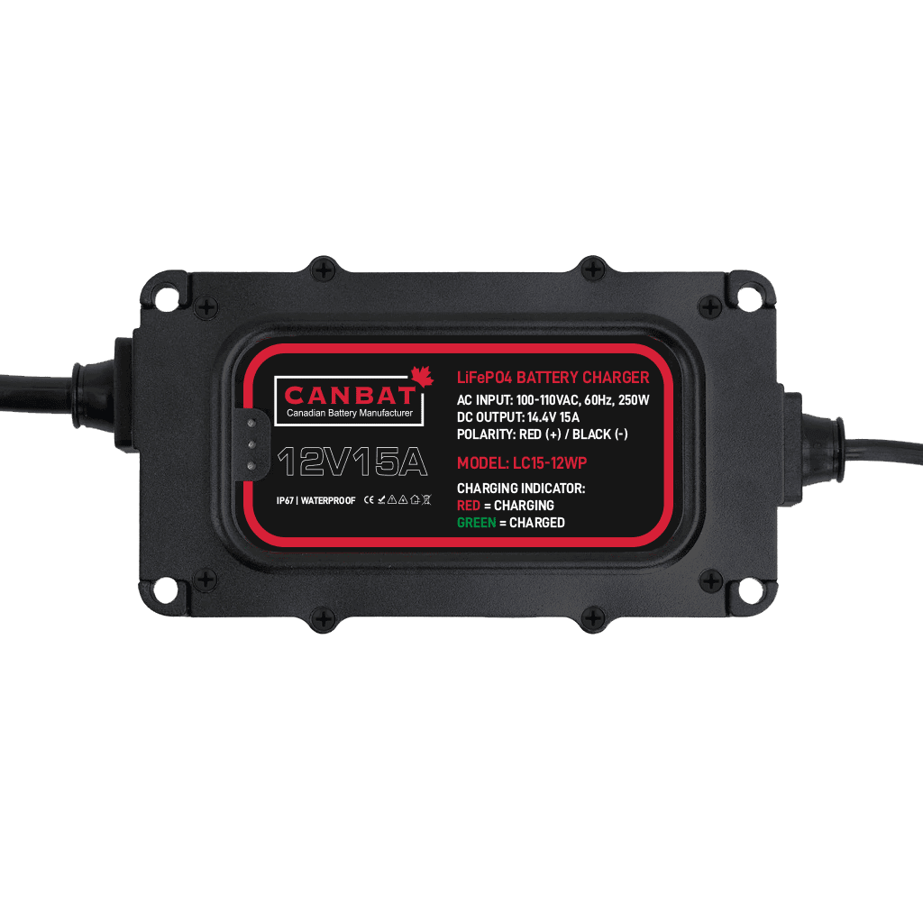 12V 15A Waterproof Lithium Battery Charger (LiFePO₄) 1 12V 15A Waterproof battery charger IP67 lithium