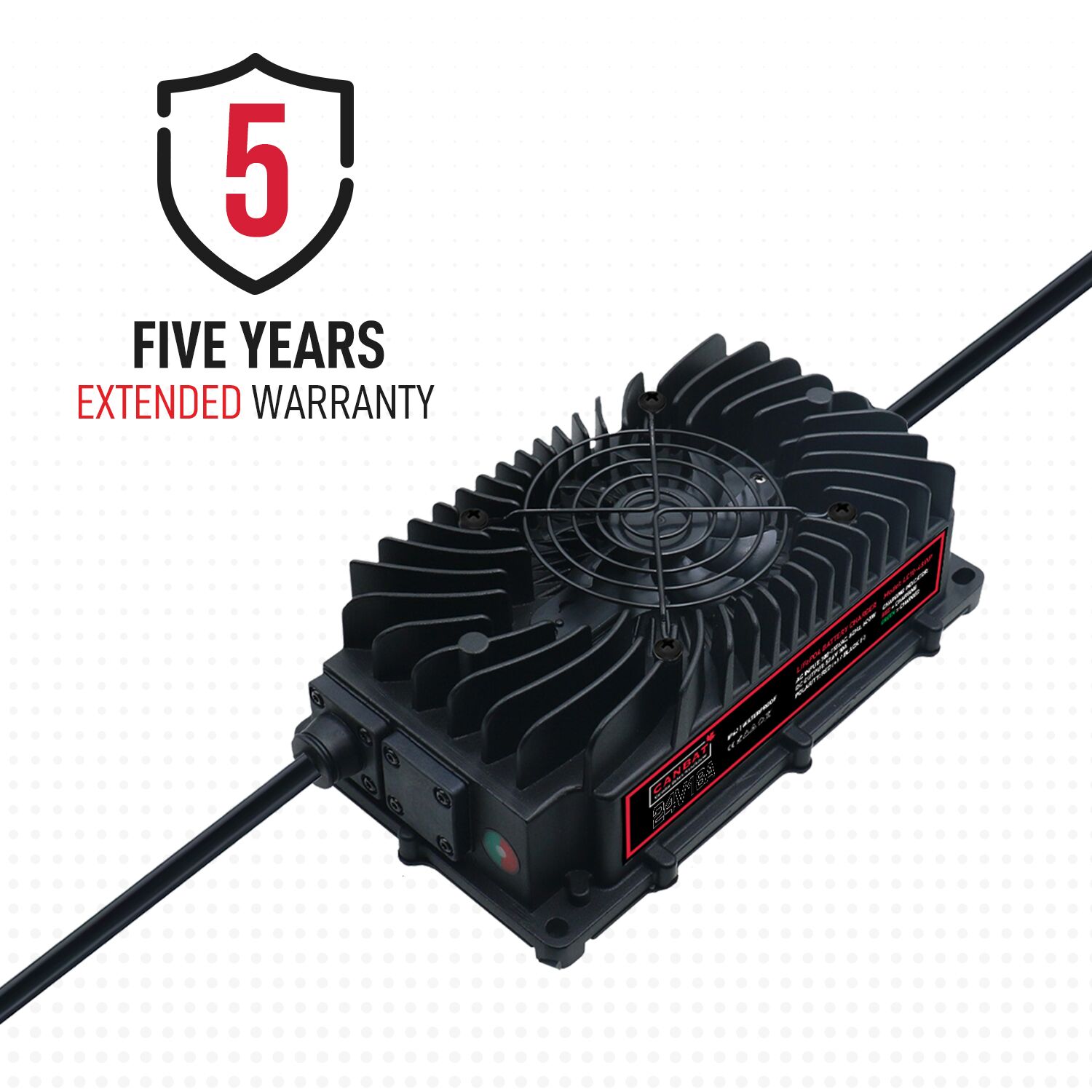 24V 18A Waterproof Lithium Battery Charger (LiFePO₄) 6 5 year warranty