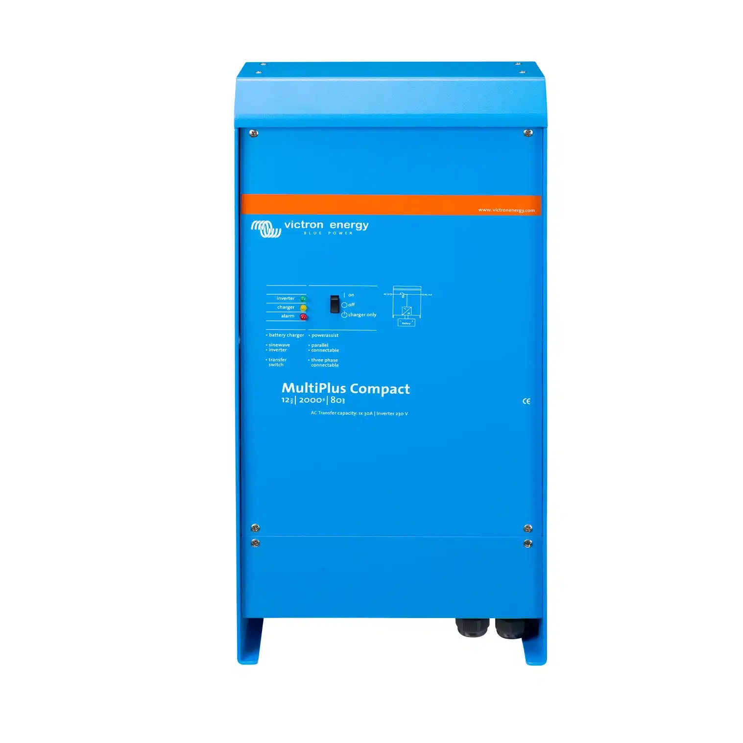MultiPlus Compact 12/2000/80-50 120V VE.Bus (UL) 1 MultiPlus-Compact-12-2000-80-30_front