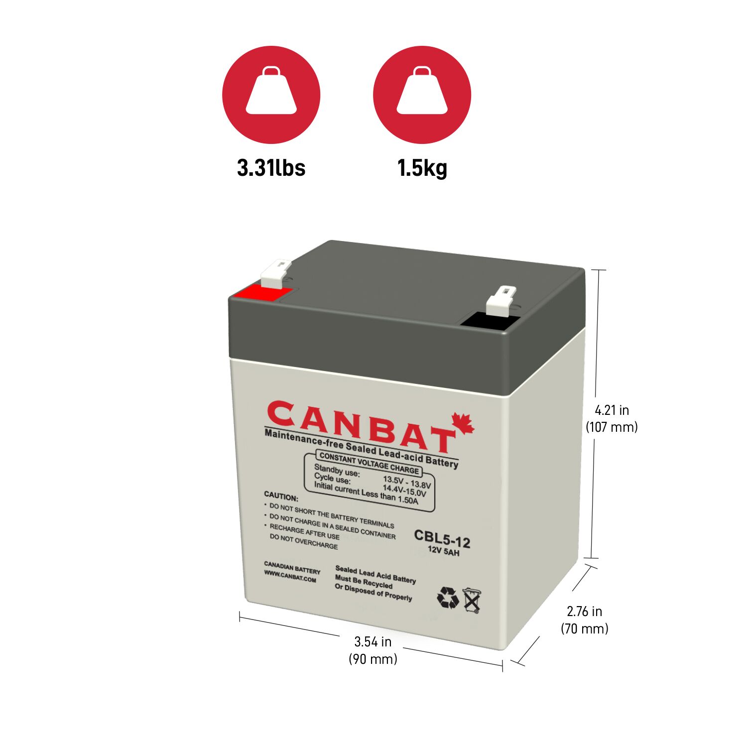 12V 5Ah SLA Battery 2 12V 5AH SLA BATTERY DIMENSIONS