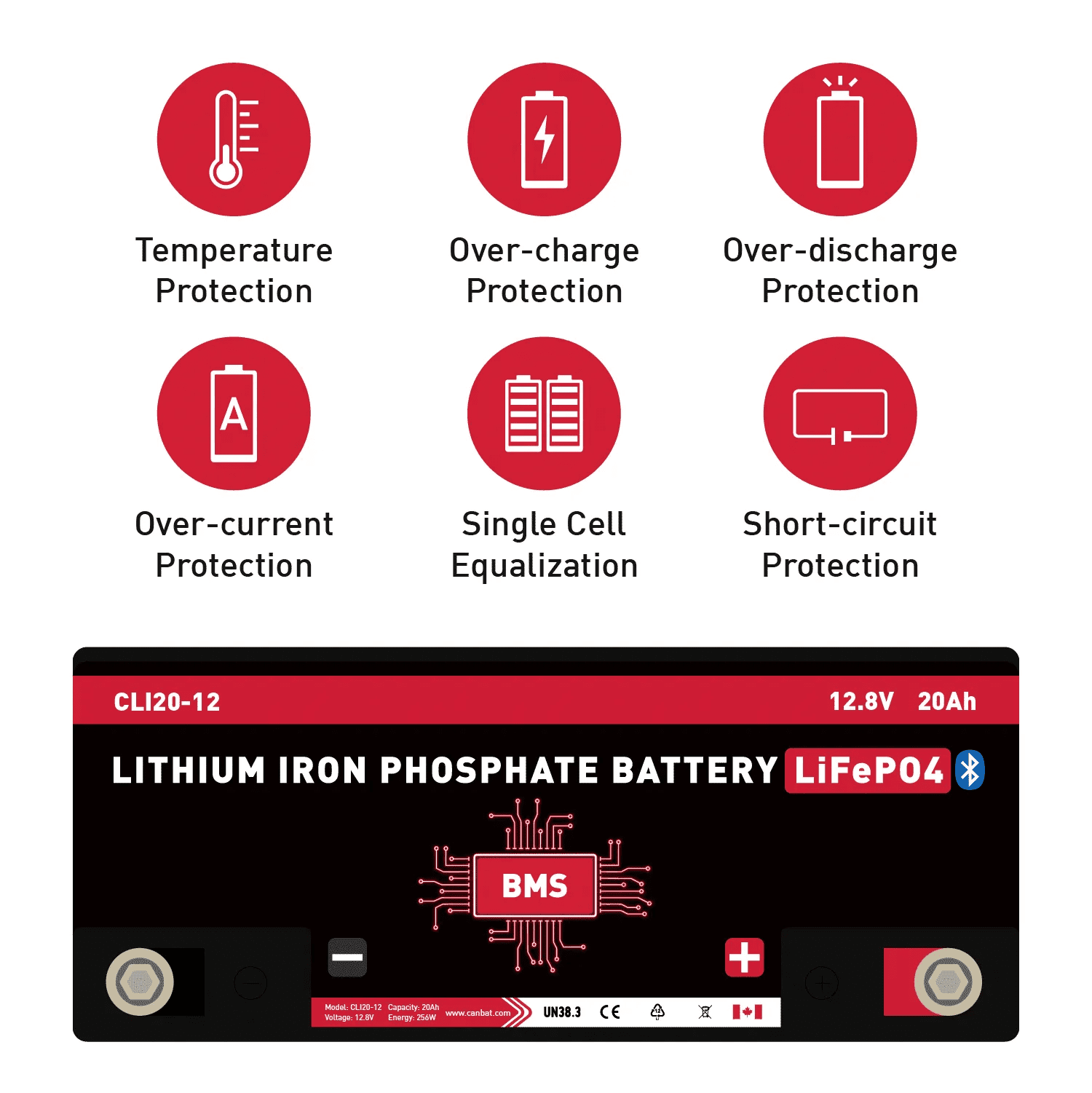 12V 20Ah Lithium Battery 3 Canbat-lifepo4-20Ah-BMS-Battery-Management-System