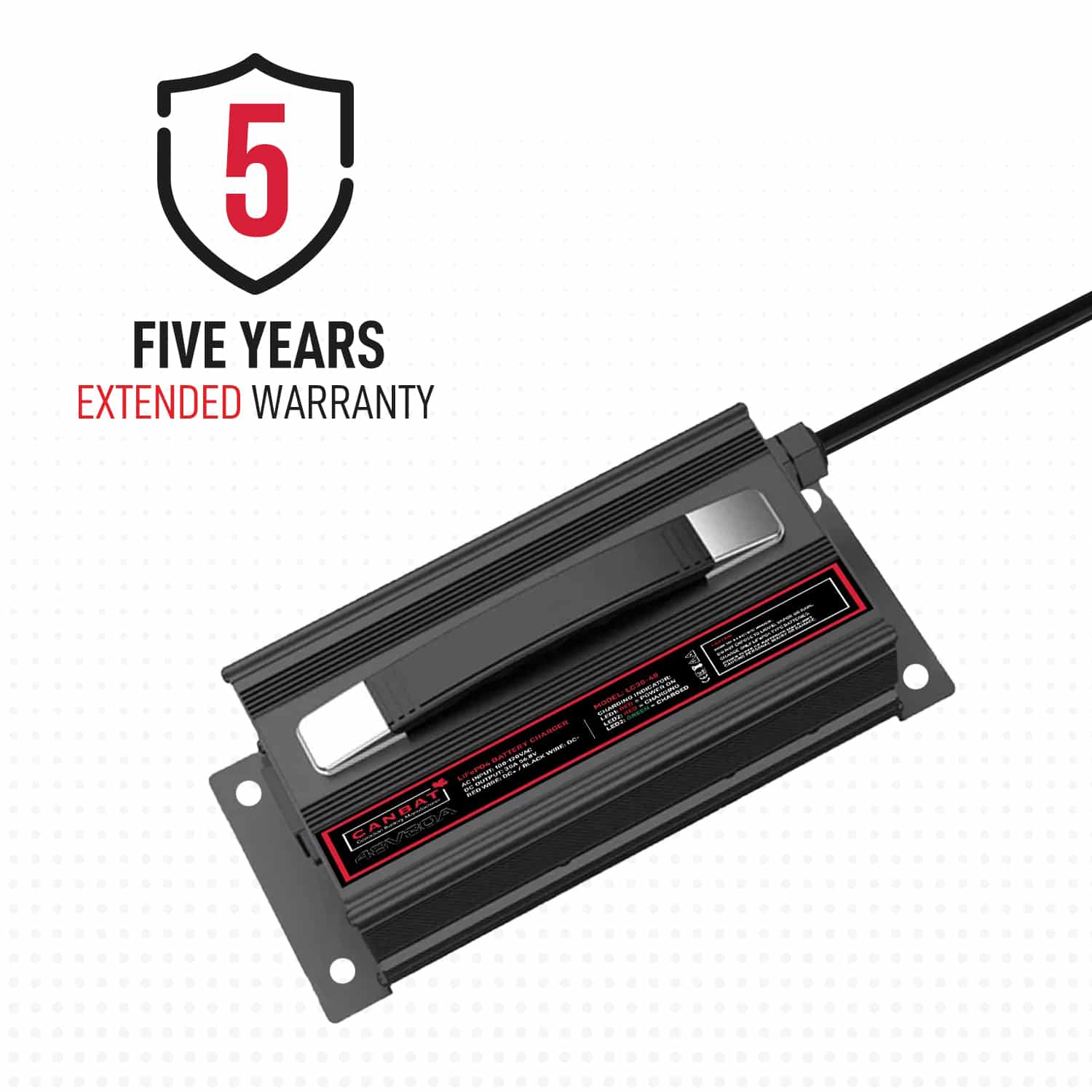 48V 30A Lithium Battery Charger (LiFePO₄) 7 5 year warranty
