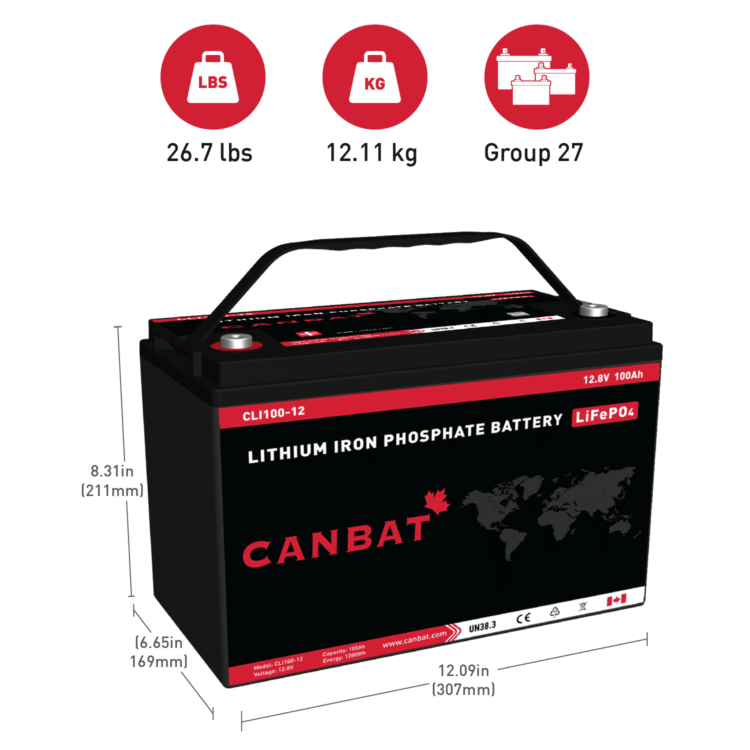 12V 100Ah Lithium Battery 2 100Ah Battle Born BB10012